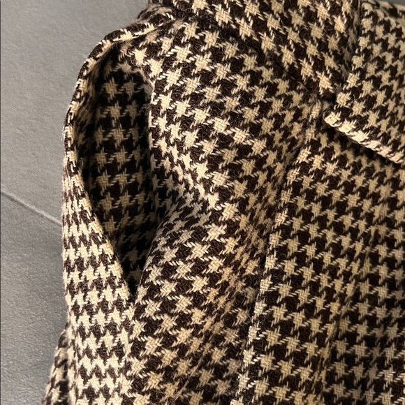 Ralph Lauren vintage made in USA 100% wool houndstooth midi skirt - Picture 6 of 6